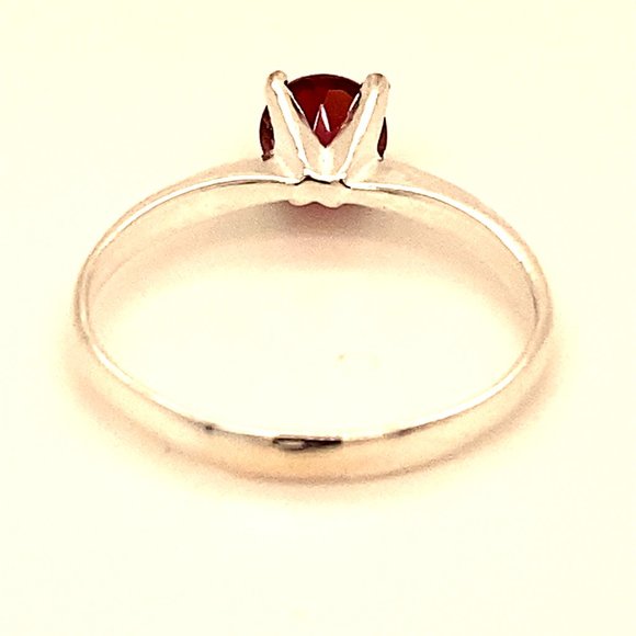 Pyrope 1.52ct Platinum Solid Silver Ring - Picture 4 of 6